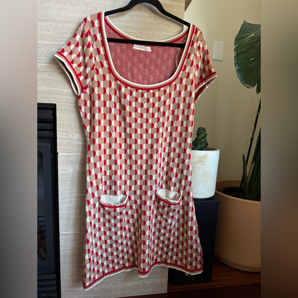 Anthropologie Square-neck Sweater Mini Dress, Size Large